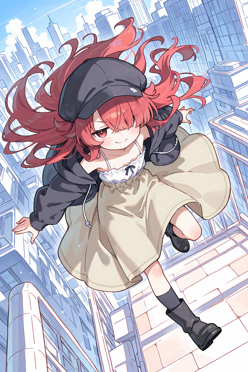 今日は何の日？知るか！
思い立ったが #目隠れの日 だ！
🌀（｡・ー■）🌀
#AIイラスト #えきちょー絵巻