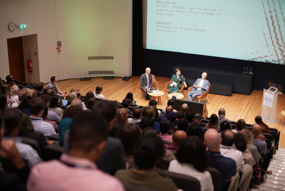 Our opening session at #RCPMED25 brought together Dr Chris Packham, Professor Sir <a href="/MichaelMarmot/">Sir Michael Marmot</a> and <a href="/so_says_sally/">Sally</a> for a discussion on #healthinequalities.  
 
They explored the current challenges and approaches to addressing health inequalities: ow.ly/3ewR50W39cS