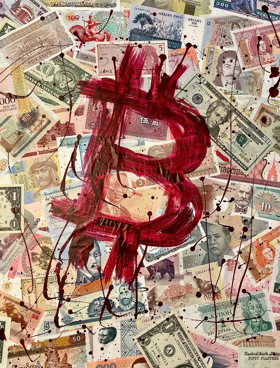 Bitcoin: The Death of Fiat” Anyone interested in purchasing a one-of-a-kind  Bitcoin art piece? Made entirely with a few hundred dollars in real fiat  currencies Fully framed, 24x36