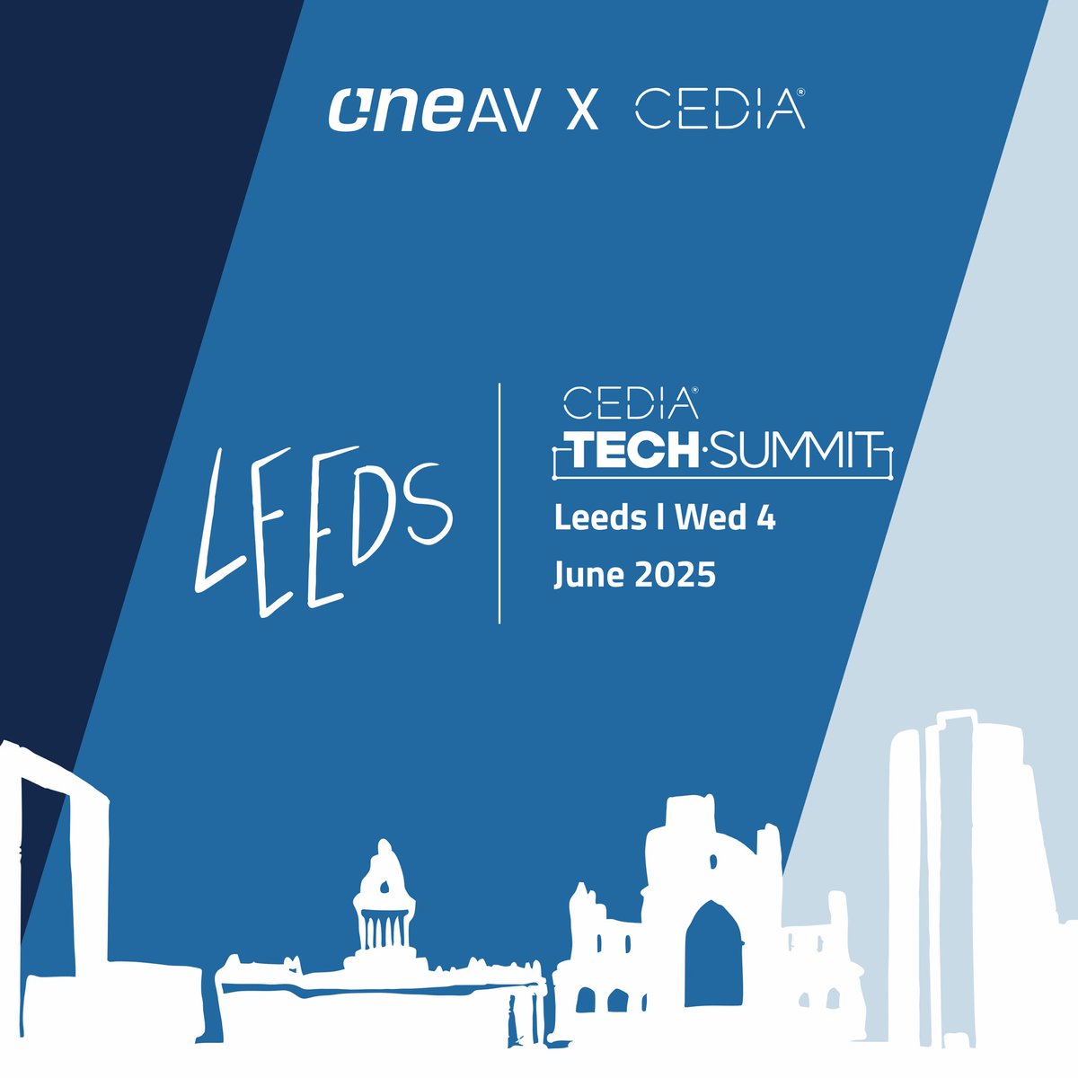 We’re heading to the CEDIA Tech Summit Leeds tomorrow.

📍 Headingley Stadium | 🕤 09:30–16:00
Tech insights, top brands, and smart home innovation – all under one roof.
Free to attend. Join us.

🔗 Register now: cedia.swoogo.com/leeds2025onsit…

#CEDIA #SmartHome #OneAV