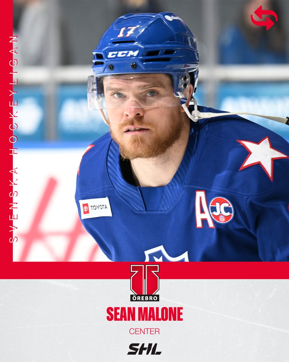 🇺🇸 <a href="/orebrohockey/">Örebro Hockey</a> plockar in amerikan!

✍️ Sean Malone, 30, har skrivit på ett tvåårskontrakt. Centern kommer närmast från Schweiz där han svarat för 67 poäng på 90 matcher de två senaste åren. 

🔗 brnw.ch/21wT7r7