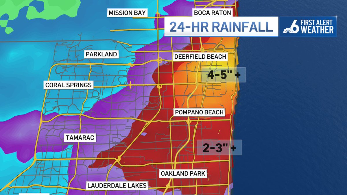 Huge rains in northeastern #Broward over the last 24-hours. More to come later today. Stay with <a href="/nbc6/">NBC 6 South Florida</a>

nbc6.com/weather