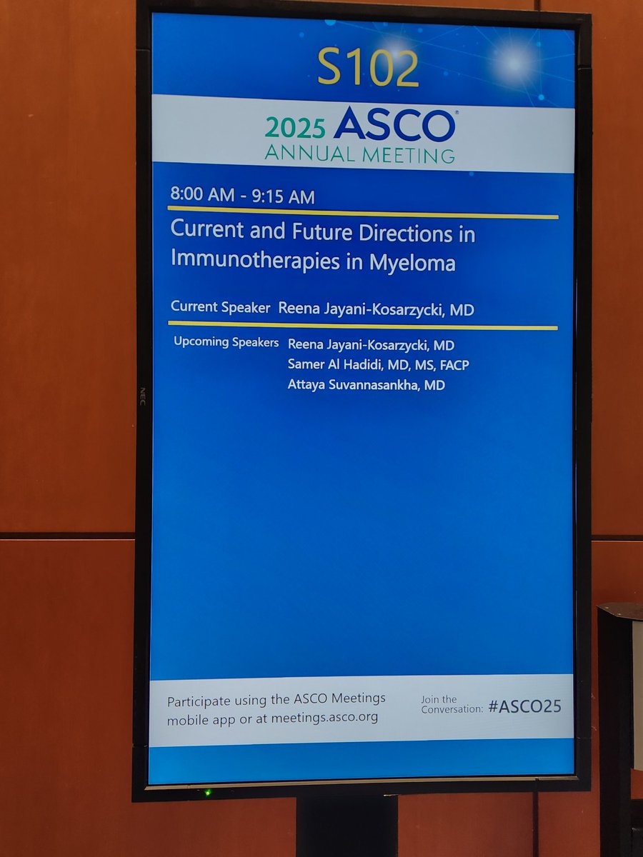 Reena Jayani (@jayanireena) on Twitter photo Start the last day of #ASCO25 by joining us in looking at the role of ASCT, quadruplet vs triplet induction, and upfront BsAbs in #MultipleMyeloma <a href="/HadidiSamer/">Samer Al Hadidi, MD,MS,FACP</a> <a href="/suvannasankha/">Attaya Suvannasankha</a> <a href="/ASCO/">ASCO</a> <a href="/VUMChealth/">Vanderbilt Health</a> Start the last day of #ASCO25 by joining us in looking at the role of ASCT, quadruplet vs triplet induction, and upfront BsAbs in #MultipleMyeloma <a href="/HadidiSamer/">Samer Al Hadidi, MD,MS,FACP</a> <a href="/suvannasankha/">Attaya Suvannasankha</a> <a href="/ASCO/">ASCO</a> <a href="/VUMChealth/">Vanderbilt Health</a>