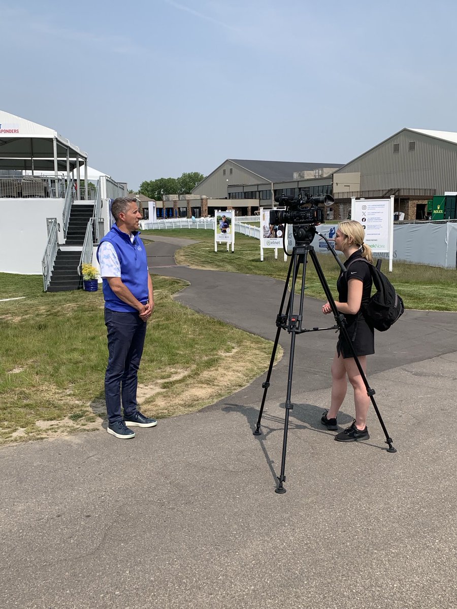 AmFamNews's tweet image. Tournament director ⁦@NatePokrass⁩⁩ back on the interview circuit this week at ⁦@amfamchamp⁩ at ⁦@TPCWisconsin⁩! ⁦@wmtv15news⁩ ⁦@jockosports⁩