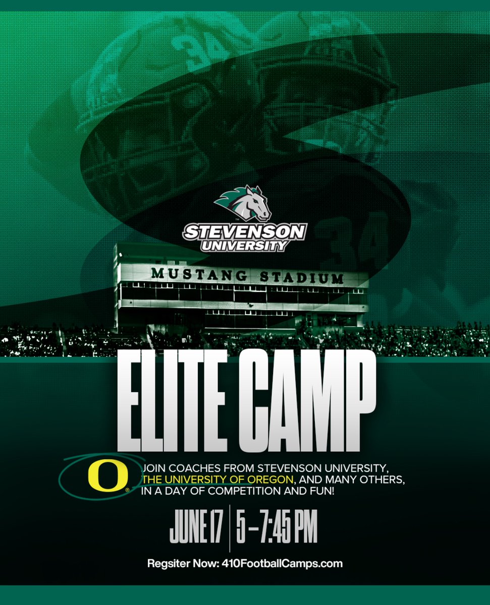 🚨Come COMPETE &amp; SHOWCASE your talents with the BIG TEN Champs in attendance!! <a href="/oregonfootball/">Oregon Football</a> 

📅Tuesday, June 17th

📍Mustang Stadium - Owings Mills, MD

⏰ 5:00pm 

REGISTER NOW:
410footballcamps.com/camps/camps-re…