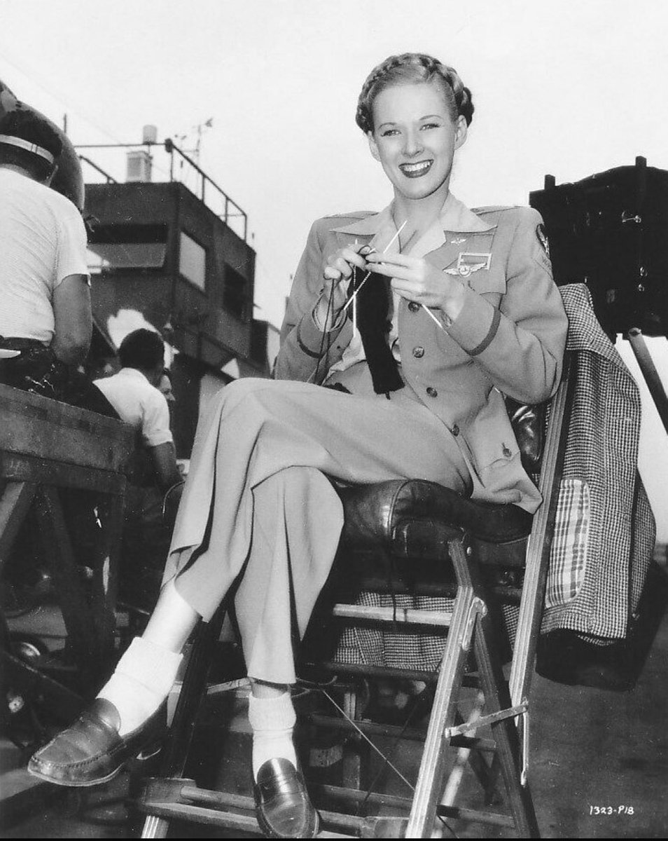 June Vincent on the set of LADIES COURAGEOUS. #June