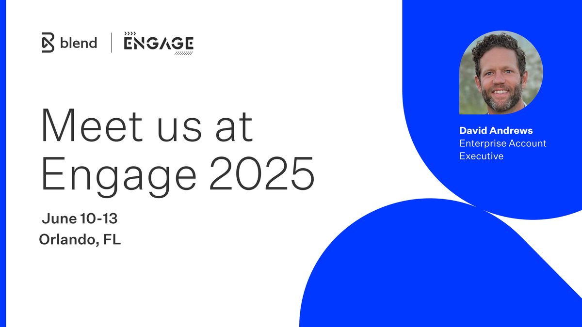 Blend (@blendlabsinc) on Twitter photo Headed to Engage 2025 hosted by The League of Credit Unions & Affiliates in Orlando Stop by and meet Blend 👉 in booth #217! <a href="/davidandrews983/">david andrews</a> David Andrews will be onsite to share how we’re helping credit unions achieve growth. Schedule a meet: hubs.ly/Q03q3xc-0 Headed to Engage 2025 hosted by The League of Credit Unions & Affiliates in Orlando Stop by and meet Blend 👉 in booth #217! <a href="/davidandrews983/">david andrews</a> David Andrews will be onsite to share how we’re helping credit unions achieve growth. Schedule a meet: hubs.ly/Q03q3xc-0