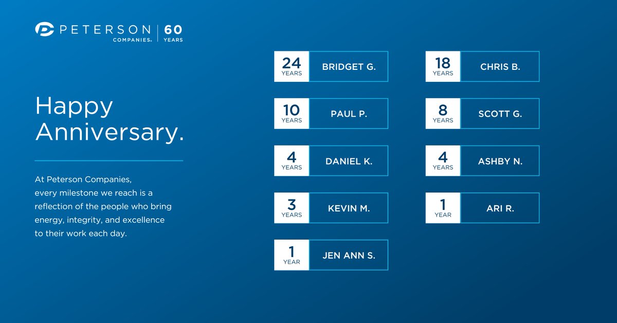 Happy Workiversary to our June employees! Whether it’s year one or year twenty, we’re grateful for their dedication and drive each of them bring to the table. Thanks to our team for growing with us, and for helping shape the work we do every day!