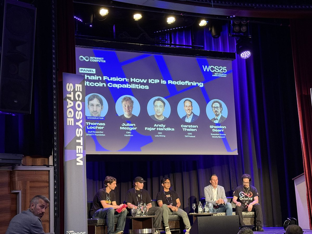lomeshdutta's tweet image. Chain Fusion: How ICP is redefining Bitcoin capabilities with @OmnityNetwork @lokamining @LiquidiumWTF @tap_protocol 
#WCS2025