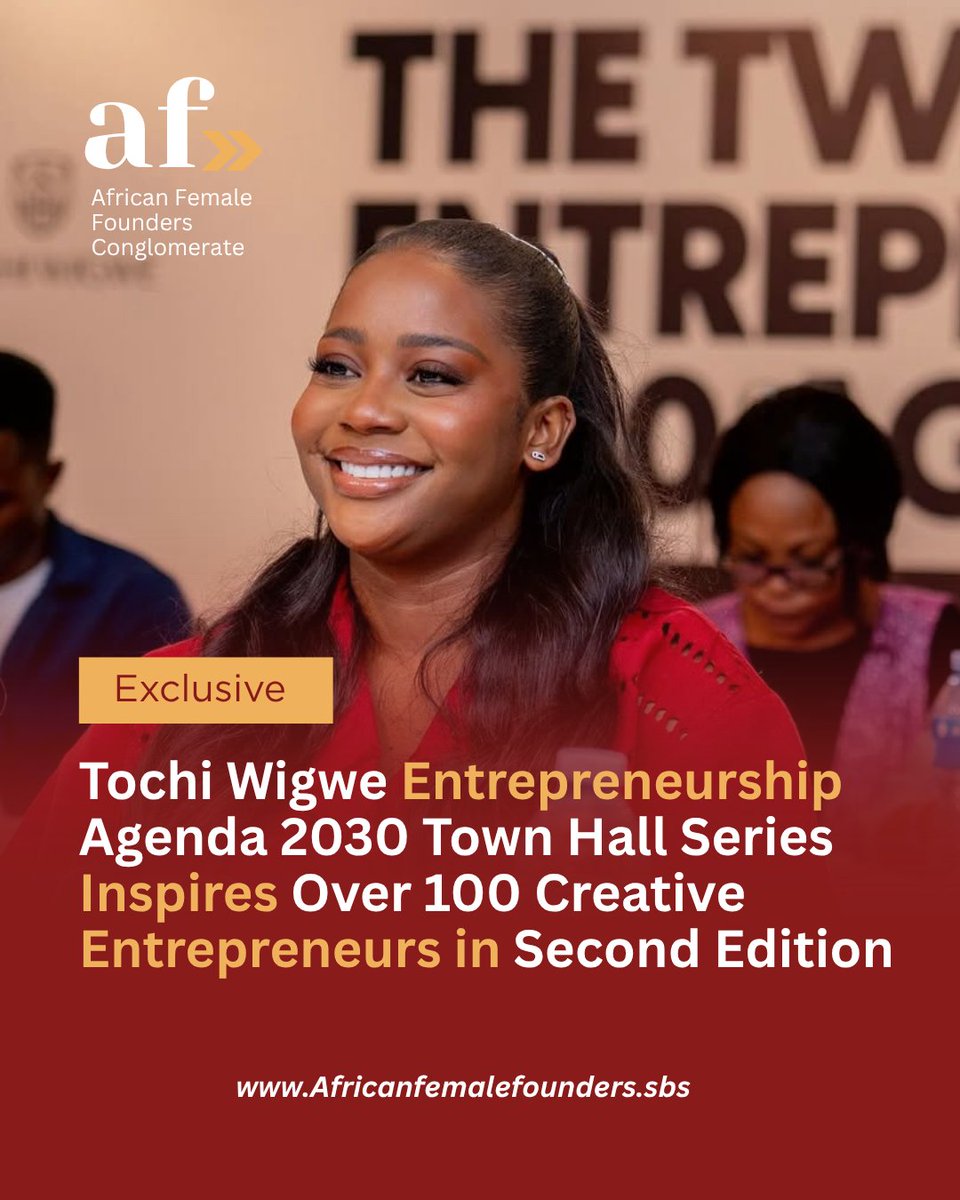 The momentum behind the TW Entrepreneurship Agenda 2030 continues to build, as the second edition of the Town Hall series brought together more than 100 dynamic entrepreneurs in an inspiring and impactful gathering.

Visit africanfemalefounders.sbs/?p=300
to learn more.