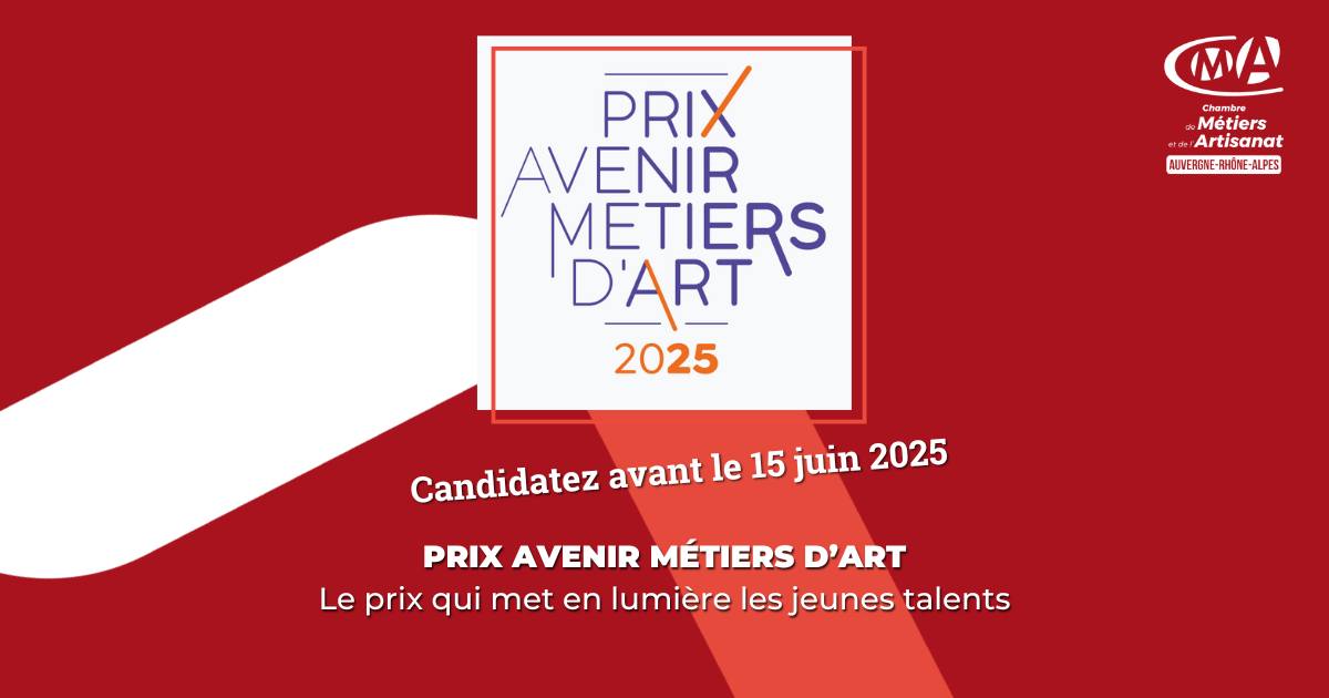 Jeunes talents des #MétiersArt : il est temps de briller🎨
Vous avez moins de 26 ans &amp; êtes en formation initiale à temps plein ou en alternance ? Montrez votre #SavoirFaire !
Candidatez au Prix Avenir Métiers d’Art 2025 avant le 15/06👉swll.to/WwBn9
<a href="/metiersdart/">Institut pour les Savoir-Faire Français</a>