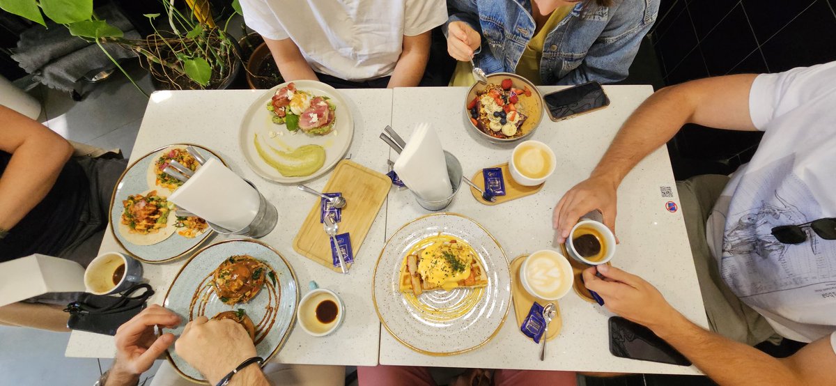 Good breakfast. Good coffee. Great team

Now ready to work