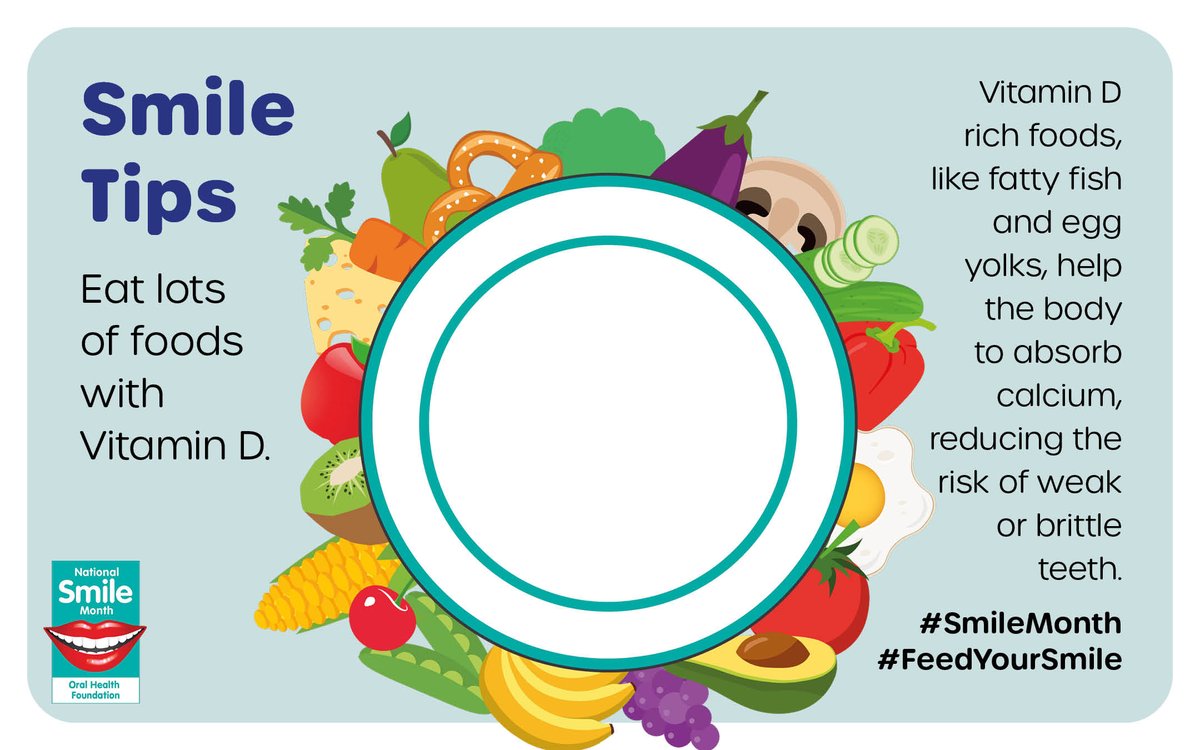 Eating foods like fatty fish and egg yolks, which are full of Vitamin D, can benefit your oral health as they help the body absorb calcium. #SmileTips #SmileMonth