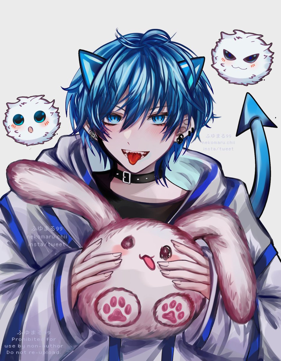 nekomaru_chii's tweet photo. My blue cat💙 #イラスト #rkkgk #art https://t.co/nyH3gVxQJx