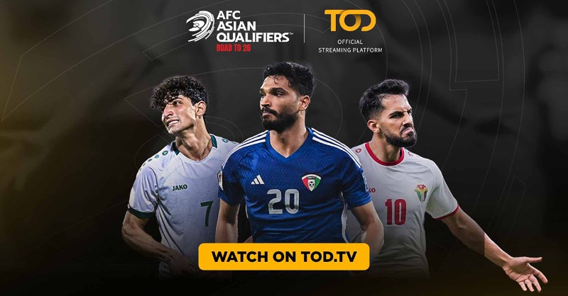 tod_tv's tweet photo. Stream Asian Qualifiers LIVE. your road to World Cup 2026 starts now! #AsianQualifiers