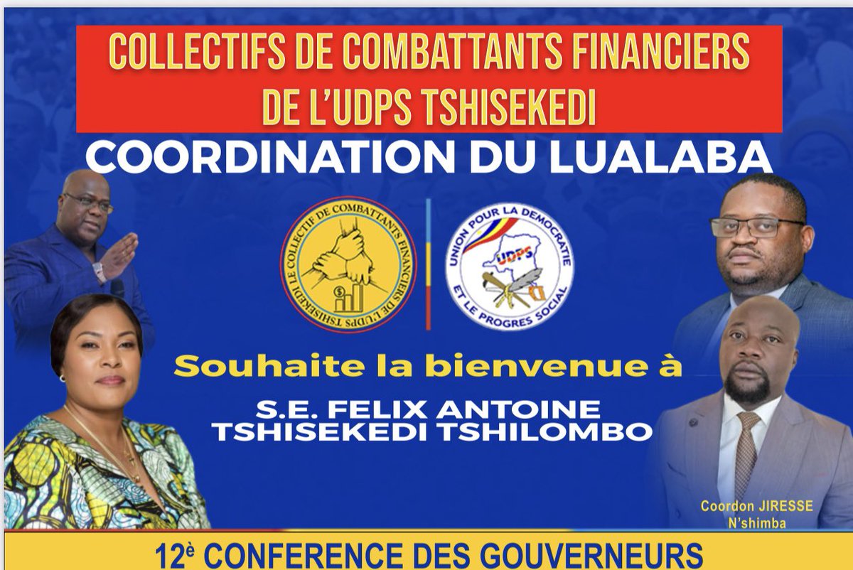 Charles daddy Kanku sipamba (@kankusipamba) on Twitter photo Toute la coordination CCF/ Lualuaba souhaite la bienvenue sur ses terres à l'Exc Doudou Fwamba <a href="/LikundeR/">Doudou R. FWAMBA LIKUNDE</a> le parrain de la stabilité du cadre macroéconomique et l'homme de la bonne gouvernance.
Bon séjour du travail à vous l'homme qui incarne parfaitement la vision de Fatshi Toute la coordination CCF/ Lualuaba souhaite la bienvenue sur ses terres à l'Exc Doudou Fwamba <a href="/LikundeR/">Doudou R. FWAMBA LIKUNDE</a> le parrain de la stabilité du cadre macroéconomique et l'homme de la bonne gouvernance.
Bon séjour du travail à vous l'homme qui incarne parfaitement la vision de Fatshi