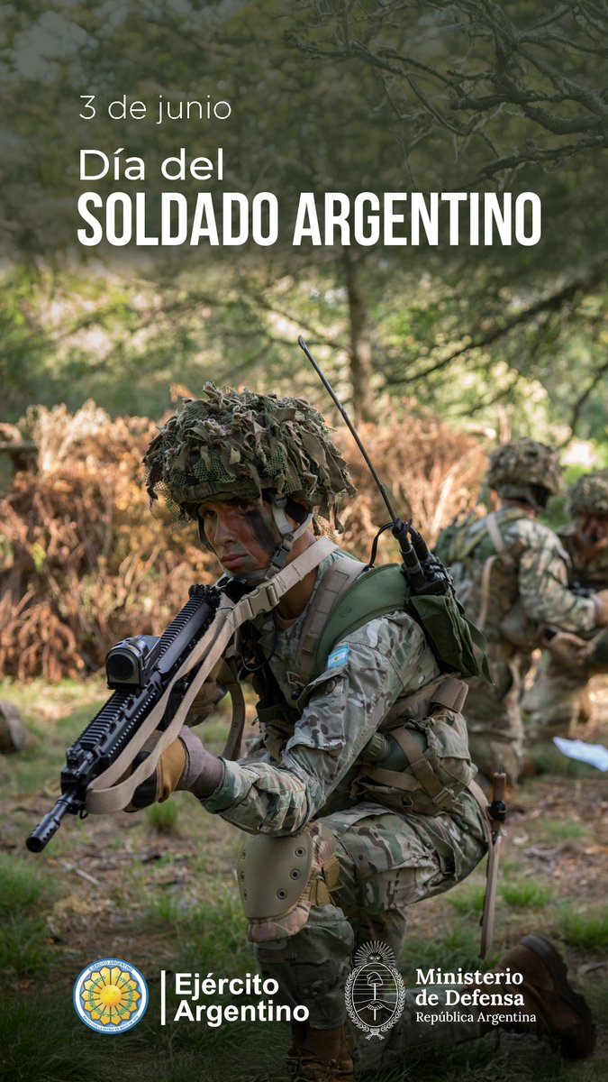 🇦🇷 3 de junio 🇦🇷 
 Día del Soldado Argentino
#SiempreEjército #EjércitoArgentino <a href="/MinDefensa_Ar/">Ministerio de Defensa</a>