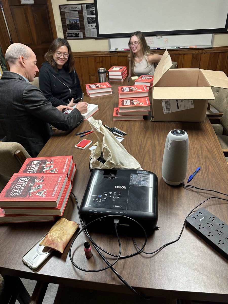 Only Craig Thompson could bring so many characters and comic book villains and heroes together in Wausau. We signed books, talked to fans, ate dinner at Ciao and enjoyed each others' company. Craig also signed copies for employees and a limited few we'll have for sale in Wausau.