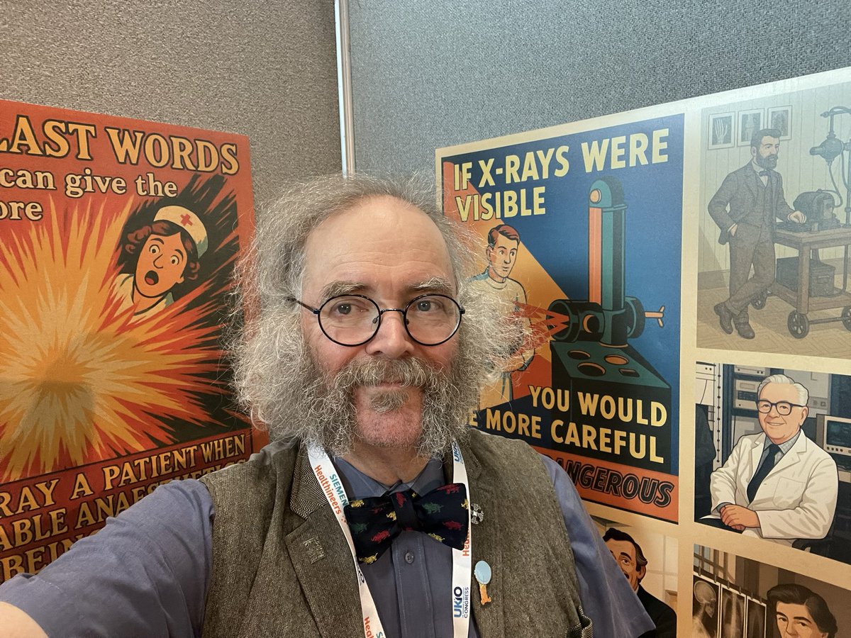 Having fun on the British Society for the History of Radiology stand #UKIO2025