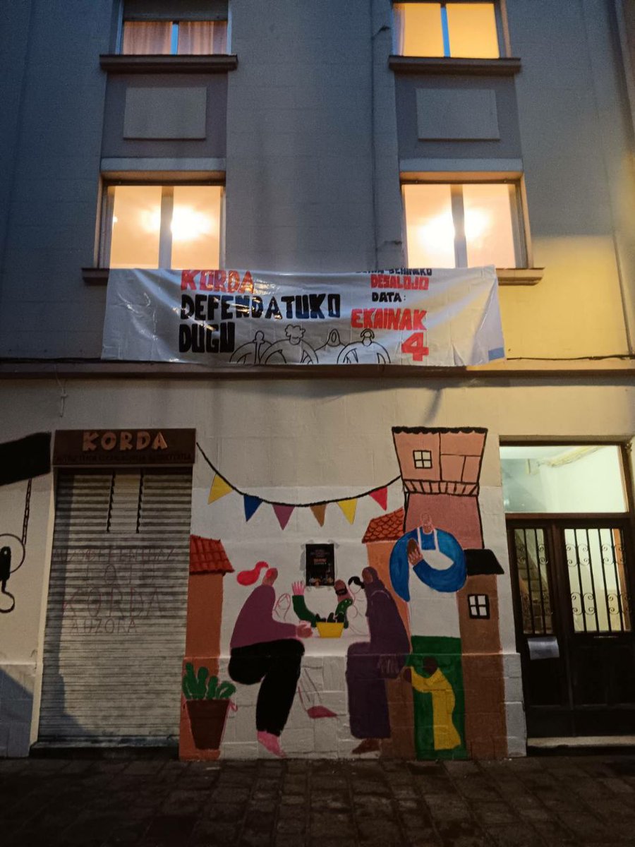 🔴 Udalak eta Ensanche 21ek Korda desalojatzeko intentzioarekin jarraitzen dute.

Bihar hurbildu zaitez babesa ematera Pinto 51ra. 8:00etan gosaria izango dugu.

Korda defenda dezagun!