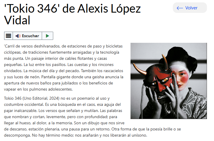 📚 Presentación del libro: "Tokio 346" de Alexis López Vidal

unoeditorial.com/libros/tokio-3…

📅 Viernes 20 de junio

⏰ 18:00 h

📍 Biblioteca Pública Municipal Iván de Vargas - Madrid