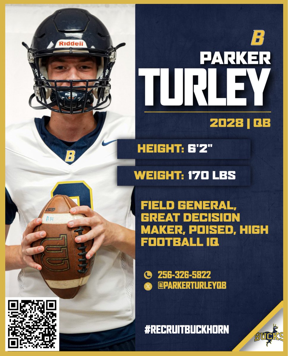 Buckhorn Football (@bucks_football1) on Twitter photo Parker Turkey - <a href="/parkerturleyqb/">Parker Turley 2028 QB</a>
๐ฅ โก๏ธ hudl.com/profile/205459โฆ
#beELITE | <a href="/RecruitBuckhorn/">Buckhorn Football Recruiting</a> Parker Turkey - <a href="/parkerturleyqb/">Parker Turley 2028 QB</a>
๐ฅ โก๏ธ hudl.com/profile/205459โฆ
#beELITE | <a href="/RecruitBuckhorn/">Buckhorn Football Recruiting</a>