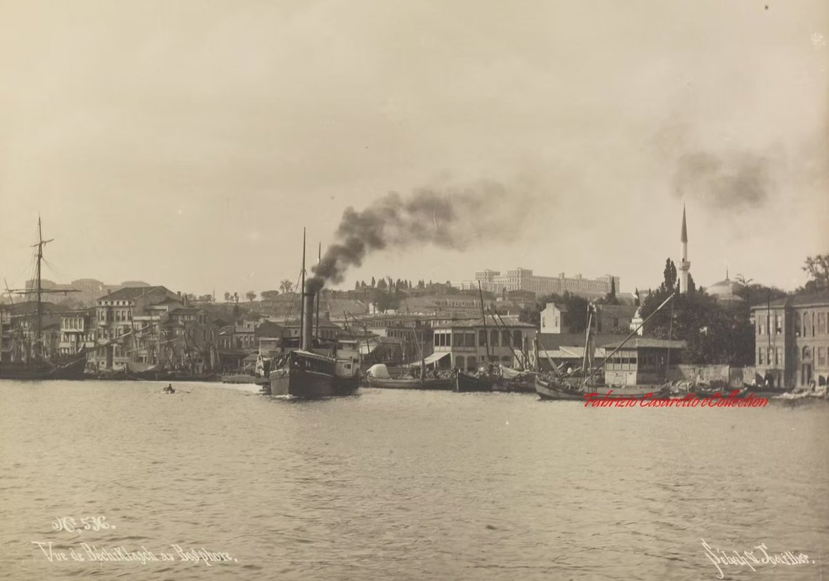 Beşiktaş İskelesi, Barbaros Hayreddin Paşa Türbesi, Sinan Paşa Cami, Taşkışla
1880'ler #istanbul