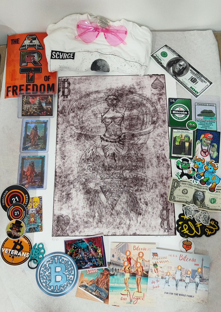 Yonat Vaks (@yonatvaks) on Twitter photo It's time to show off all of my treasures from <a href="/TheBitcoinConf/">The Bitcoin Conference</a> as well!
Though the bigger treasures are the people that gave me them🧡 thank you.
<a href="/scarcedotcity/">Scarce.City</a>
<a href="/bettidlomas/">MrHANSEL</a> <a href="/ArielBirdie/">Ariel Birdie</a> <a href="/MarcusConnorNH/">Marcus Connor</a> @ScrillaVent <a href="/subterranean_1/">subterranean</a> @GusGr <a href="/ryrartist/">RYR ARTIST</a> <a href="/zetra_art/">ZETRA</a> <a href="/SEAisMEDICINE/">Naomi - Bitcoin Beachwear, Art & Aloha</a> It's time to show off all of my treasures from <a href="/TheBitcoinConf/">The Bitcoin Conference</a> as well!
Though the bigger treasures are the people that gave me them🧡 thank you.
<a href="/scarcedotcity/">Scarce.City</a>
<a href="/bettidlomas/">MrHANSEL</a> <a href="/ArielBirdie/">Ariel Birdie</a> <a href="/MarcusConnorNH/">Marcus Connor</a> @ScrillaVent <a href="/subterranean_1/">subterranean</a> @GusGr <a href="/ryrartist/">RYR ARTIST</a> <a href="/zetra_art/">ZETRA</a> <a href="/SEAisMEDICINE/">Naomi - Bitcoin Beachwear, Art & Aloha</a>