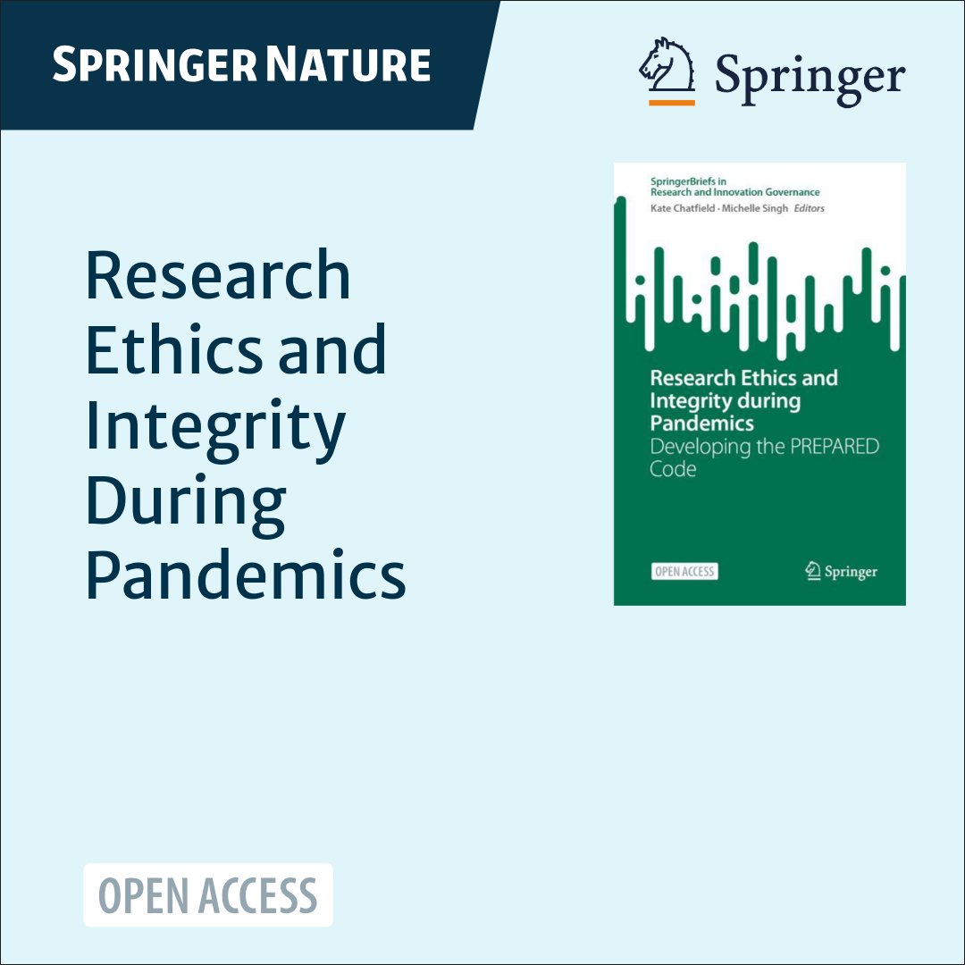EDCTP's tweet image. 📢Exciting news!
The PREPARED book entitled: Research Ethics and Integrity During Pandemics, is now out: link.springer.com/book/10.1007/9…