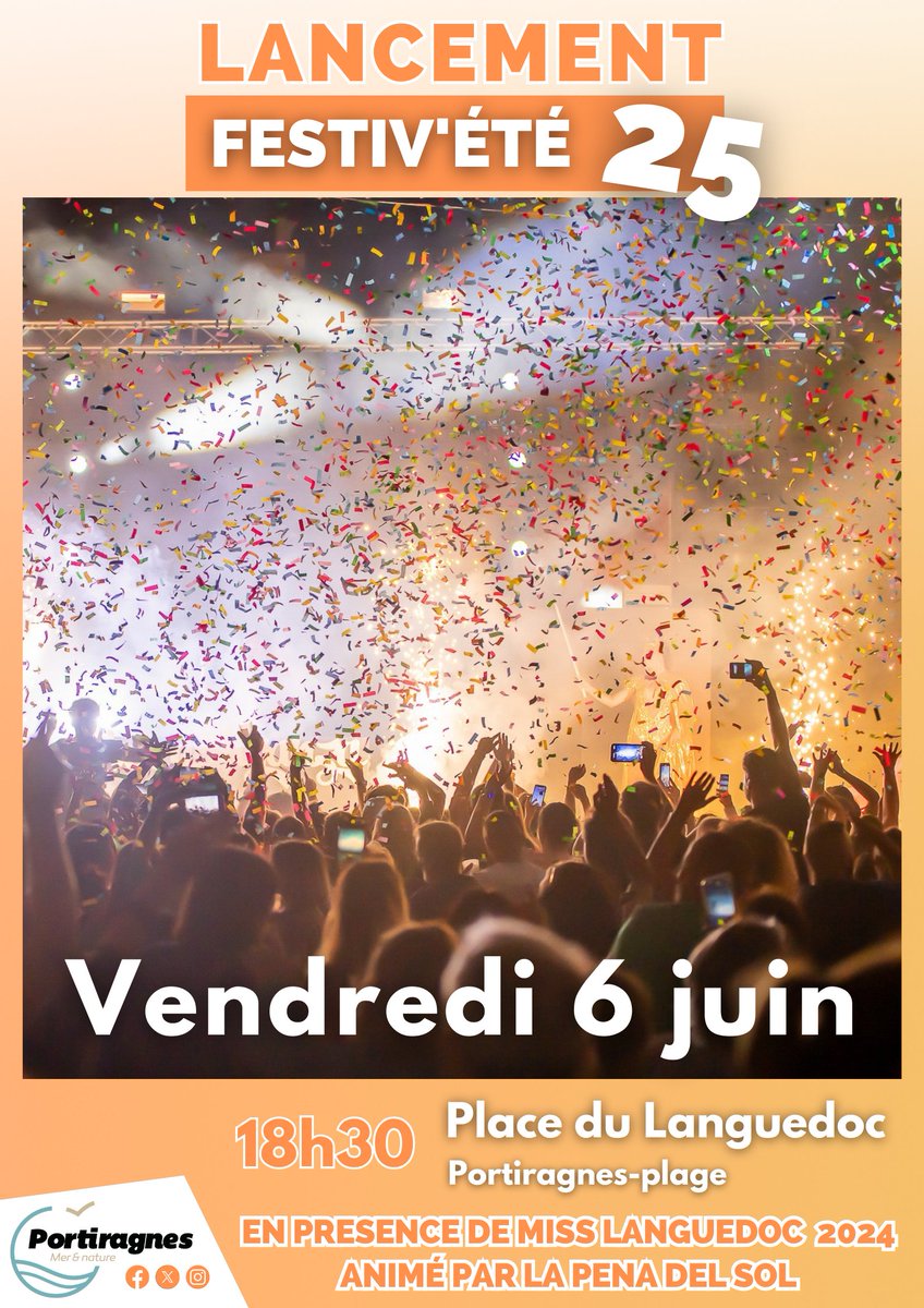 I 𝗟𝗔𝗡𝗖𝗘𝗠𝗘𝗡𝗧 𝗗𝗘𝗦 𝗙𝗘𝗦𝗧𝗜𝗩'𝗘𝗧𝗘 𝟐𝟎𝟐𝟓 I 
Madame le Maire, Philippe Calas, adjoint à la Culture, au Tourisme et au Patrimoine, ainsi que l’ensemble du Conseil municipal, ont le plaisir de vous inviter au lancement officiel des Festiv'Été 2025.