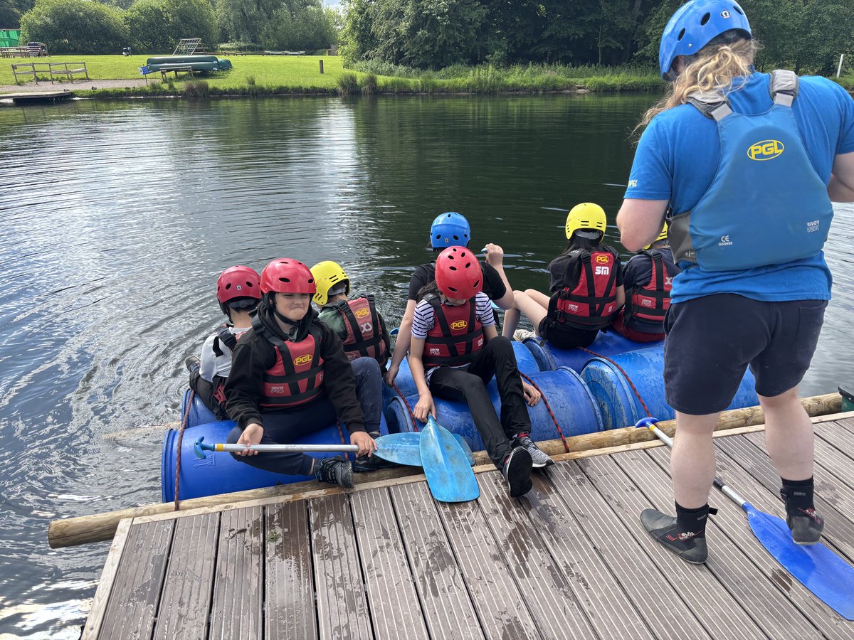 Group 1 started yesterday with a splash in raft building!