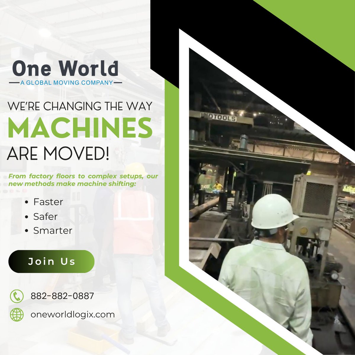 OneworldLogix's tweet image. Smart solutions for shifting machines - oneworld logix
.
.
📞 882-882-0887
🌐 oneworldlogix.com
.
#MachineRelocation #IndustrialMoving #FactoryShifting