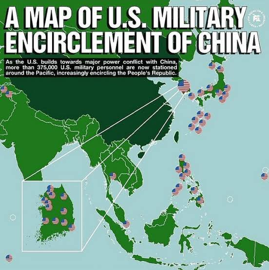 Look at the myraid of US military bases that is placed to protect China and SE Asia against Imperial Japan. Have you thanked <a href="/POTUS/">President Donald J. Trump</a> yet? Oh and now that China is joining US to ward against Japan, US can finally shut down its bases and take care of its own shit back home. 😆