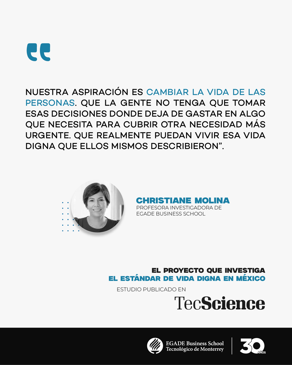 egade's tweet photo. ¿Es suficiente el salario mínimo para garantizar una vida digna? La profesora de #EGADE Christiane Molina explica por qué es insuficiente para participar plenamente en la vida económica y social. 

#ExpertoEGADE Lee el artículo en @TecScience_  👉 https://t.co/ddMHWh1MP5 https://t.co/xPHk9rdp48