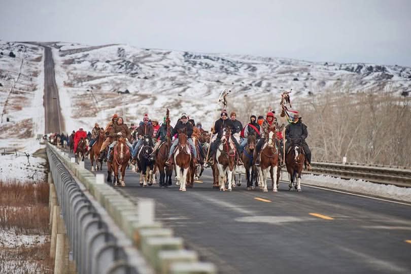 Wounded Knee memorial riders on route to Wounded Knee  Photo by Ken Marchionno