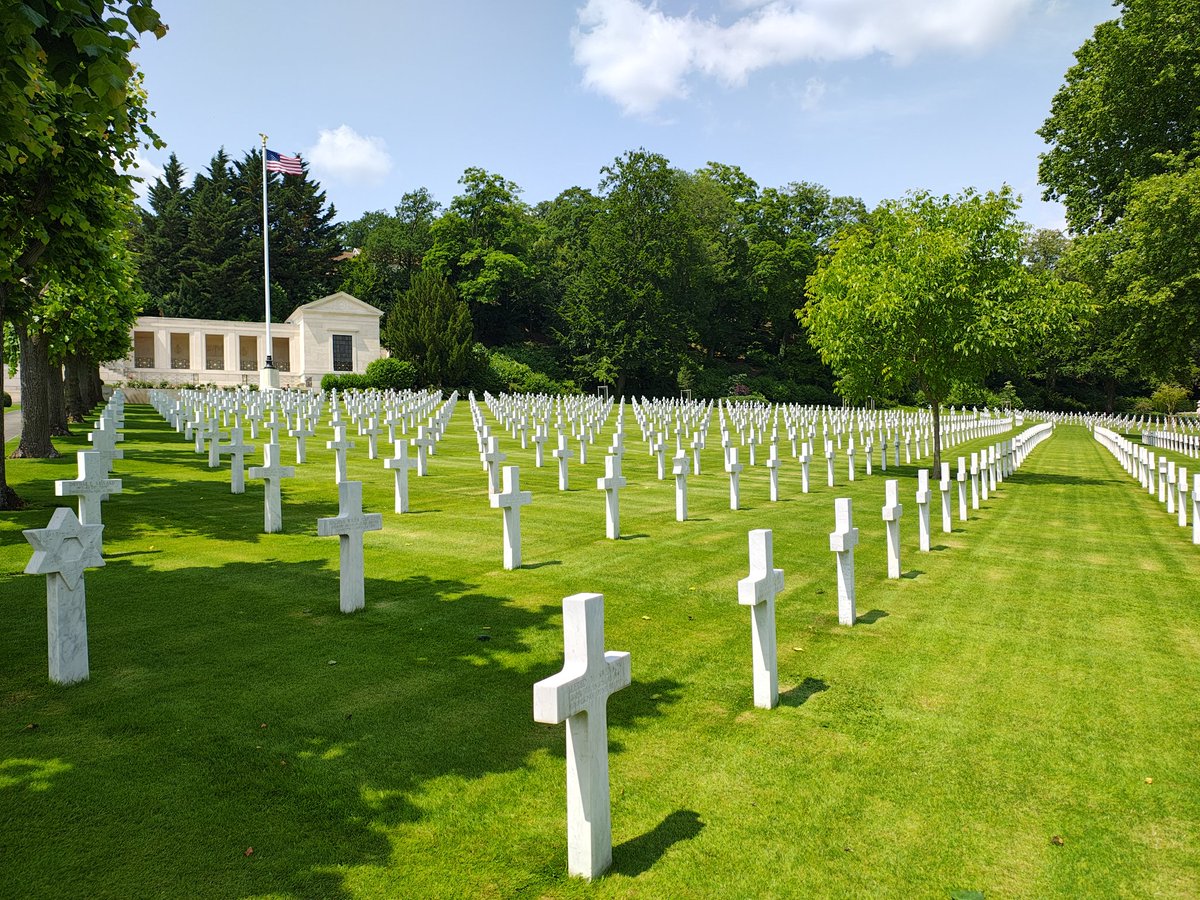 Our next stop on the Not So Quiet on the Western Front tour: the stunning Sursenes American Cemetery. #WW1 #History