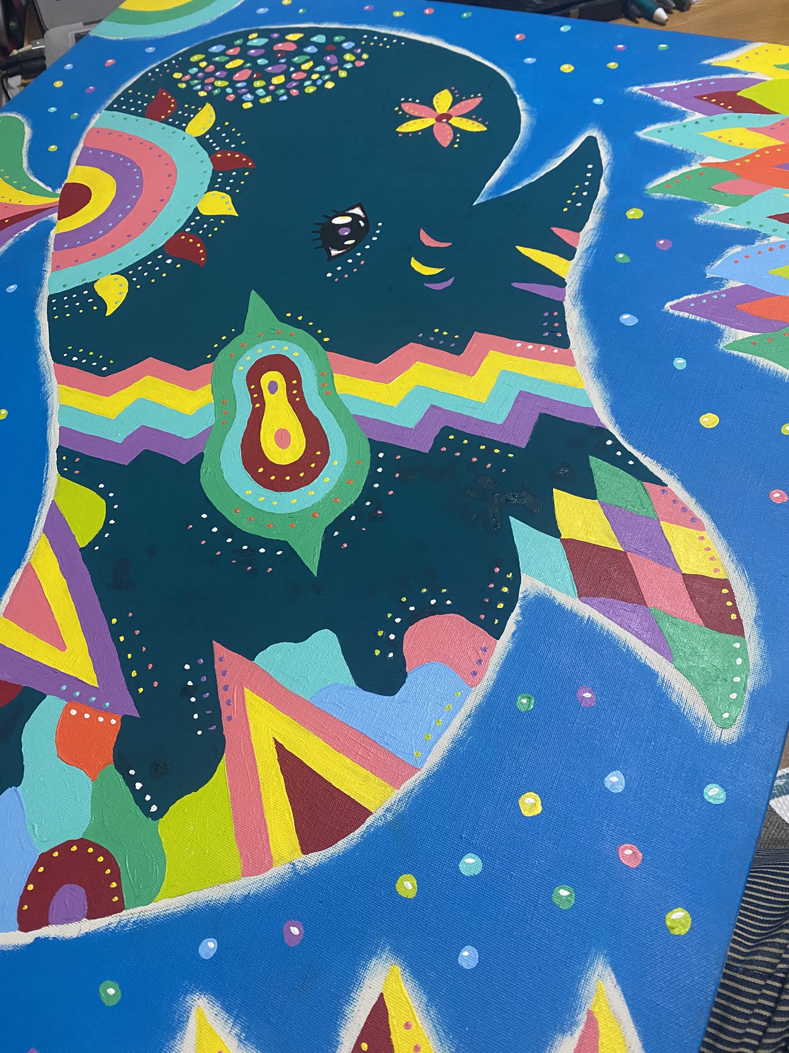 色紙1点物】「オミナエシ」□東京藝大卒画家□松崎祐哉