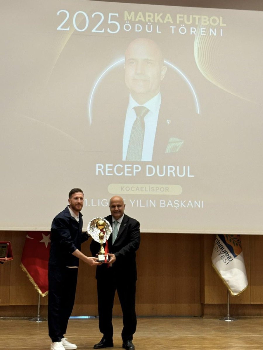 Başkanımız Recep Durul, 2025 Marka Futbol Ödül Töreni kapsamında Trendyol 1. Lig’de Yılın Başkanı ödülüne layık görüldü.