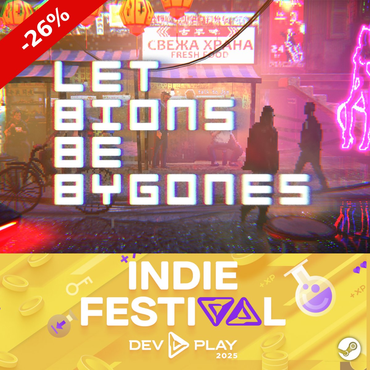 We're part of Dev.Play Indie Festival, along with a 26% discount. Grab it while it's hot!