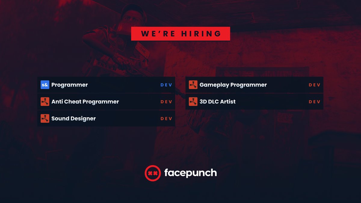 Want to be a part of our team? 🖥️🌏🎮

Check out more about the roles here: facepunch.com/careers#open-p…