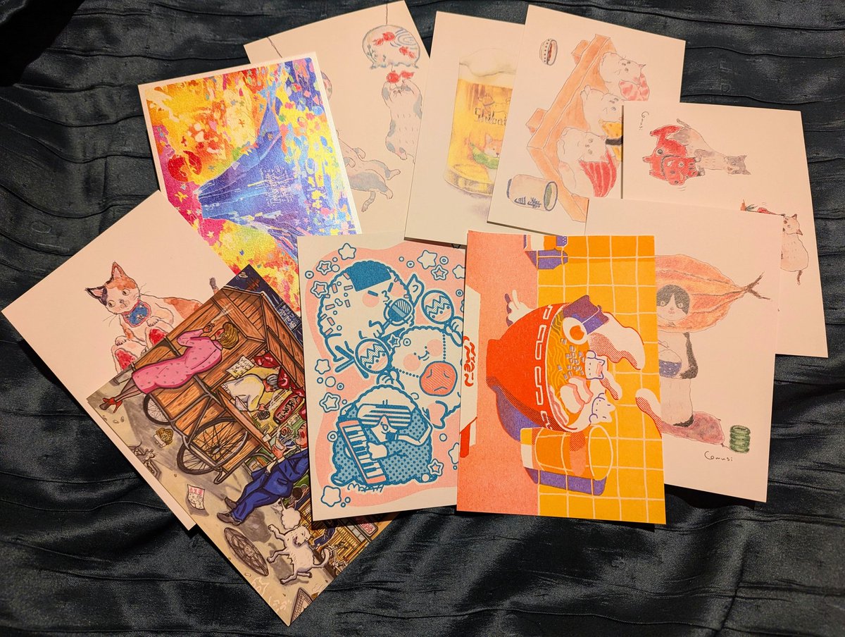 Postcards from Japan ready to send off tomorrow💖 this was a donation incentive from the charity stream! I had so much choosing them &amp; writing them out 🥰