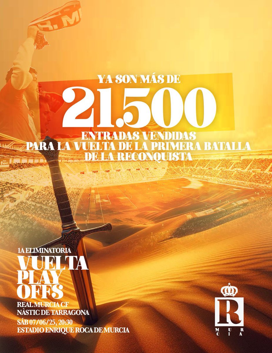 🔥 𝐘𝐀 𝐒𝐎𝐍 𝐌𝐀́𝐒 𝐃𝐄 𝟐𝟏.𝟓𝟎𝟎 𝐄𝐍𝐓𝐑𝐀𝐃𝐀𝐒 𝐕𝐄𝐍𝐃𝐈𝐃𝐀𝐒 🔥 

⚔️ La Reconquista del Rey continúa en casa.

🔐 Abonado, asegura tu asiento hasta el miércoles 4 a las 23:59h.
🎟️ Entradas disponibles en Tienda Oficial (10:00 a 14:00 y de 17:00 a 20:00) y en
👉
