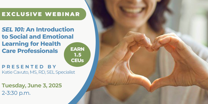 Join us TODAY for a webinar to explore the foundations of Social/Emotional Learning &amp; the impact they have on self-care &amp; patient/client care. Learn about strategies that can be used across the care team that strengthen social &amp; emotional skills. ce.gvpub.com/SEL101