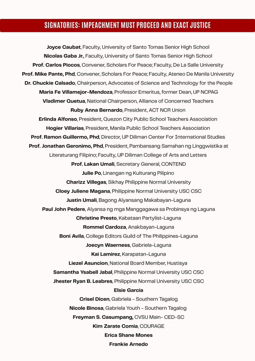TheLaSallian's tweet image. NatSit: DLSU President Br. Bernard Oca FSC has signed a statement urging the Senate to proceed with the impeachment trial of Vice President Sara Duterte, joining 204 leaders and advocates from various sectors. | via bit.ly/43sXJ7u