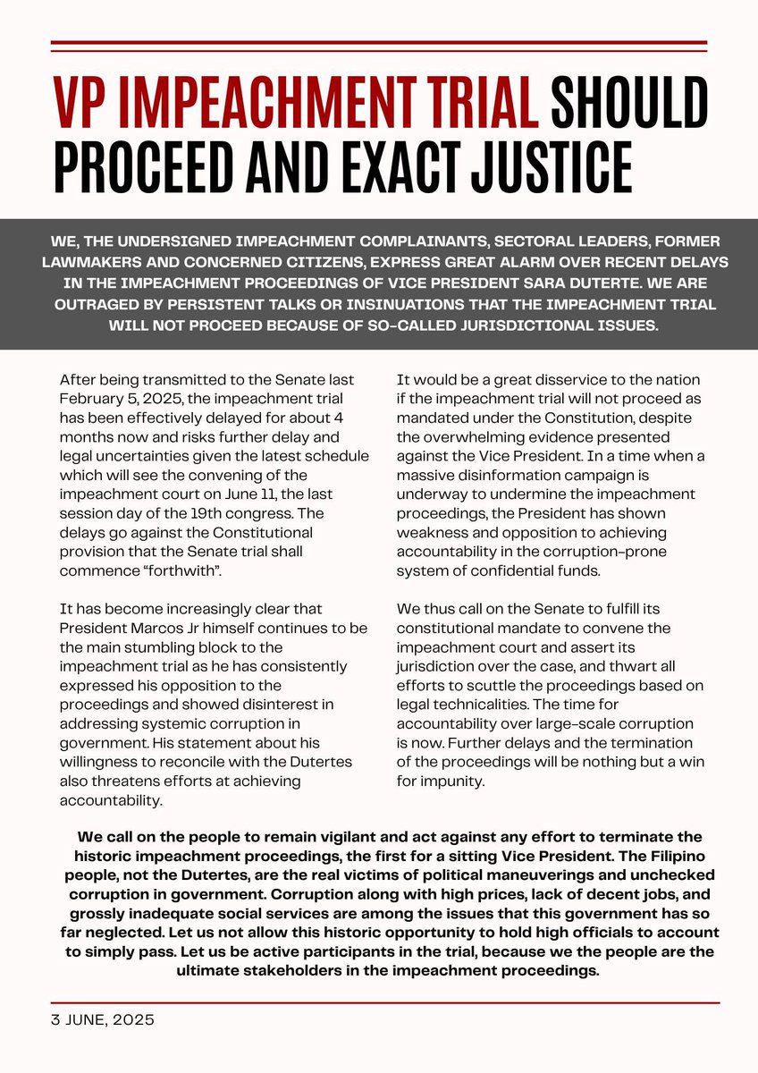 TheLaSallian's tweet image. NatSit: DLSU President Br. Bernard Oca FSC has signed a statement urging the Senate to proceed with the impeachment trial of Vice President Sara Duterte, joining 204 leaders and advocates from various sectors. | via bit.ly/43sXJ7u