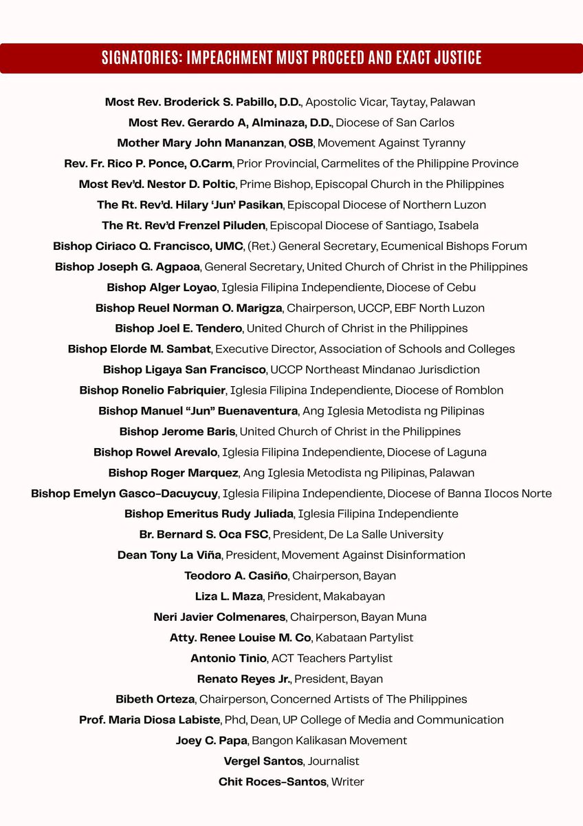 TheLaSallian's tweet image. NatSit: DLSU President Br. Bernard Oca FSC has signed a statement urging the Senate to proceed with the impeachment trial of Vice President Sara Duterte, joining 204 leaders and advocates from various sectors. | via bit.ly/43sXJ7u