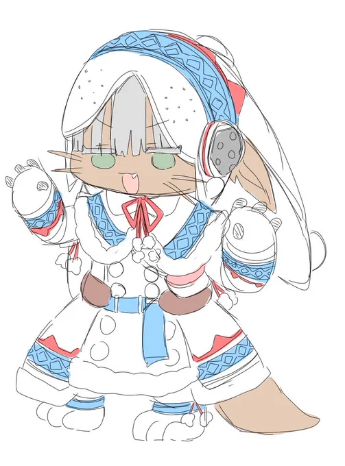 ナナチ(ウルクスス装備着せたやつ) 色がちょっとおかしいかも!!!