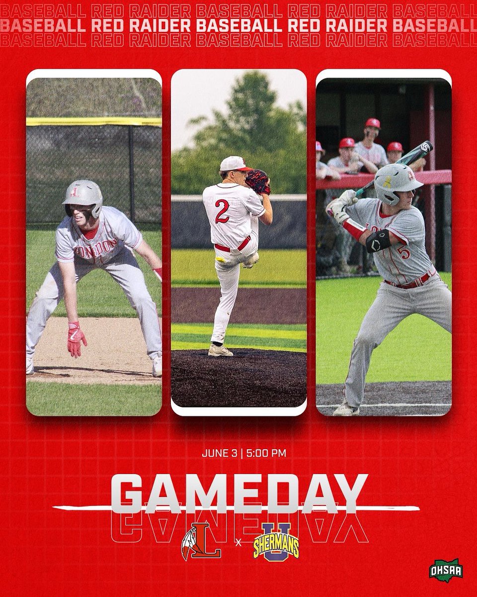 GAMEDAY⚾️
Your Red Raiders head down to Athens to battle Chillicothe Unioto in the Regional Semi Finals‼️
#RaidersUp