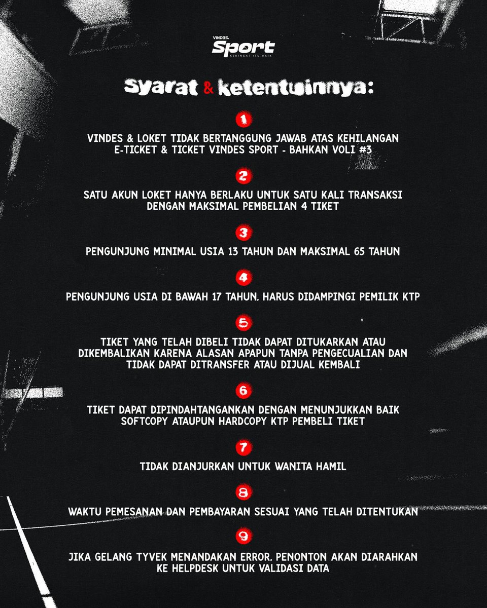 TIKET BELI DULUAN 

BAHKAN VOLI 3
The Actors Vs. The Musicians
15 November 2025
Mahaka Square Kelapa Gading

akan dijualkin pada esok; Rabu, 4 Juni 2025 pukul 10.00 WIB!

Kunjungi vindesevent.com! 😆