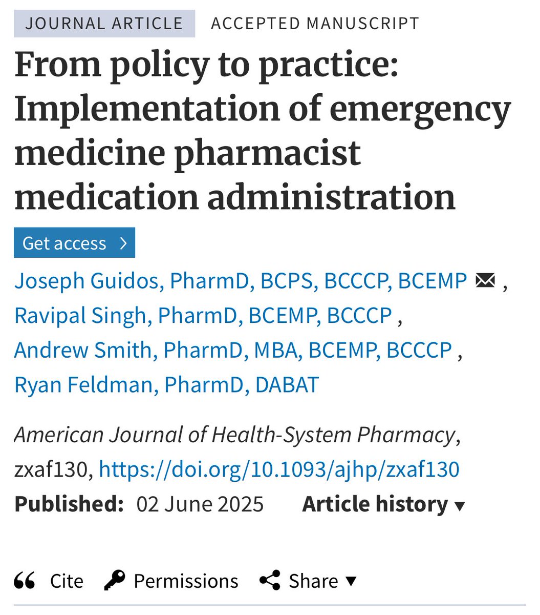 Ryan Feldman (empoisonpharmd.bsky.social) (@empoisonpharmd) on Twitter photo EM pharmacists are resuscitation logistics pros. Adding med admin has been a huge boost to task flexibility. In this article, we share a checklist for implementation, and solutions to barriers, with case examples from PharmDs in several states. Grateful to work with this team! EM pharmacists are resuscitation logistics pros. Adding med admin has been a huge boost to task flexibility. In this article, we share a checklist for implementation, and solutions to barriers, with case examples from PharmDs in several states. Grateful to work with this team!